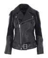 Junya Watanabe Zippered Long-sleeved Leather Jacket In Black