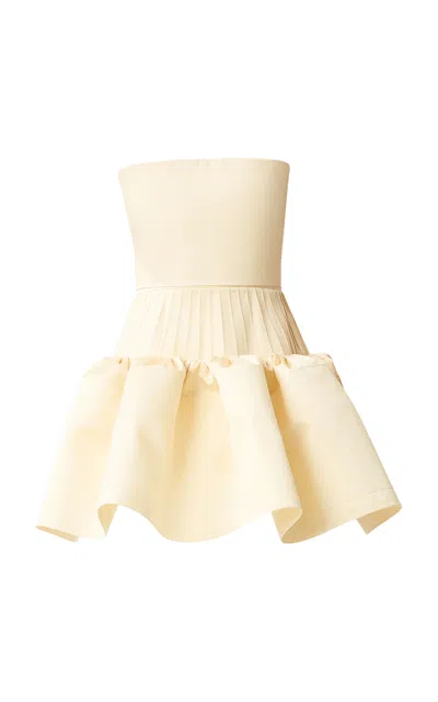 Juozas Statkevicius Satin Corset Mini Dress In Yellow