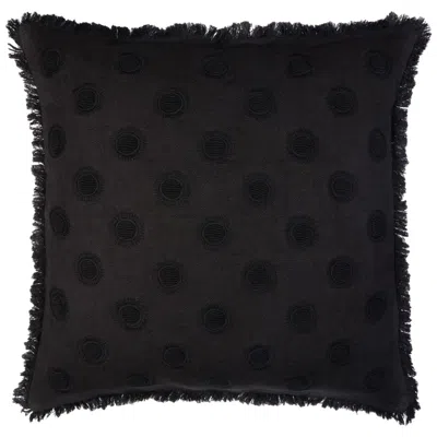 Pre-owned Jupe By Jackie Bakone, Hand Embroidered Cushion By  In Black