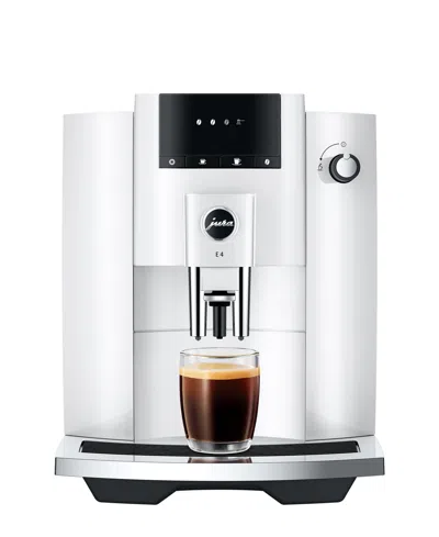 Jura E4 Fully Automatic Coffee Machine In Piano White