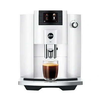 Jura E6 Fully Automatic Coffee & Espresso Machine In Piano White
