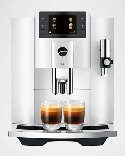 Jura E8 Automatic Coffee Machine In Piano White