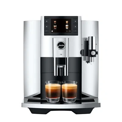 Jura E8 Fully Automatic Coffee & Espresso Machine In Chrome