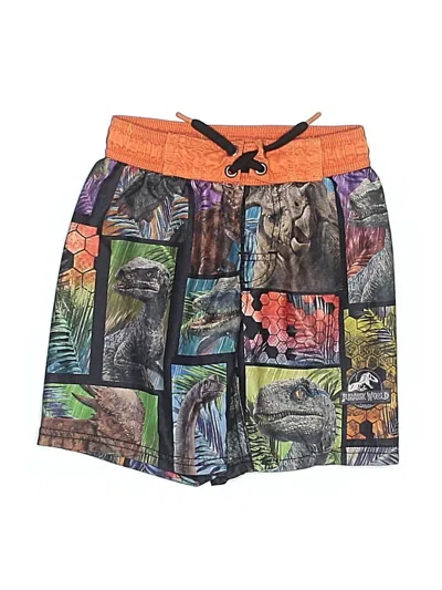 Pre-owned Jurassic World Kids' Board Shorts In Gray