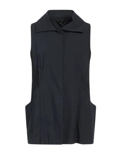 Jurerê Woman Overcoat & Trench Coat Midnight Blue Size S Viscose, Polyamide, Elastane