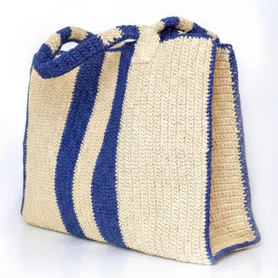 Jurgi Brand Women's Neutrals / Blue Riviera Stripe Bag – Navy