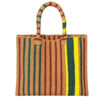 Jurgi Brand Women's Neutrals / Yellow Riviera Raffia Beach Bag – Yellow Multi Stripe