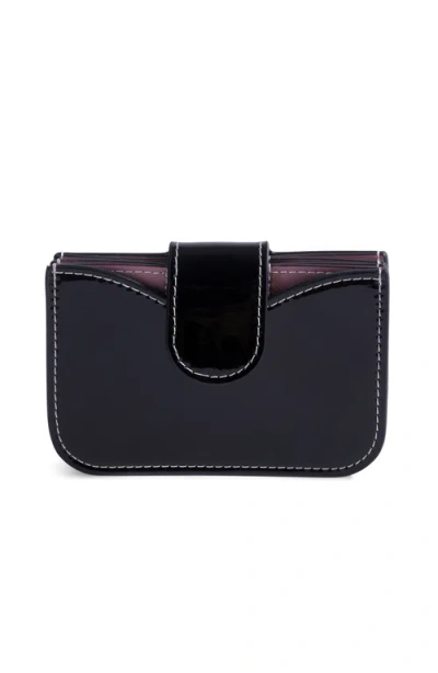 Jurgi Lili Patent Leather Accordion Wallet In Purple