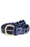 Jurgi Triangle Loop Belt Patent Leather In Blue