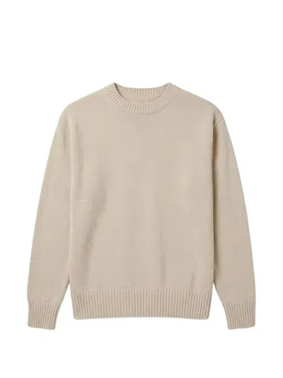Jurta Ribbed-trim Round-neck Sweater In Neutral