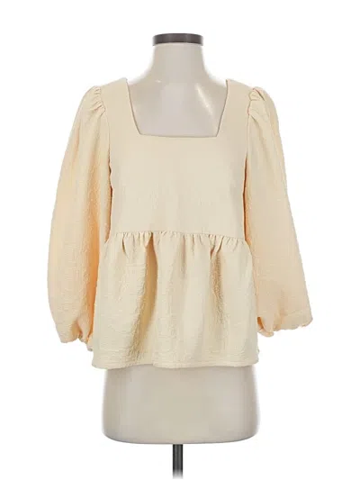 Pre-owned Just 3/4 Sleeve Blouse In White