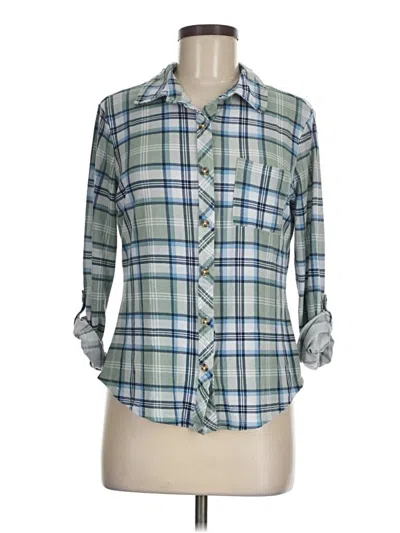 Pre-owned Just Be ... 3/4 Sleeve Blouse In Green