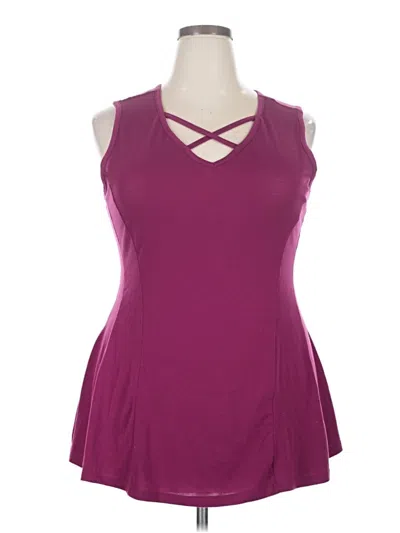 Pre-owned Just Be ... Active Tank Top In Burgundy