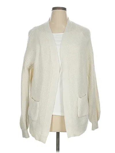 Pre-owned Just Be ... Cardigan Sweater In White