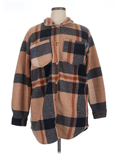 Pre-owned Just Be ... Fleece Jacket In Brown