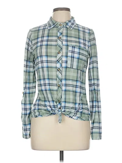 Pre-owned Just Be ... Long Sleeve Blouse In Green