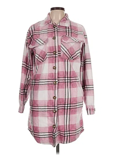 Pre-owned Just Be ... Long Sleeve Blouse In Pink
