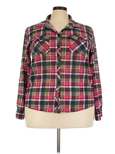 Pre-owned Just Be ... Long Sleeve Blouse In Red