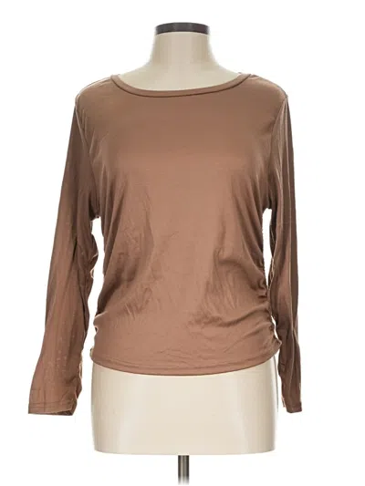 Pre-owned Just Be ... Long Sleeve T-shirt In Brown