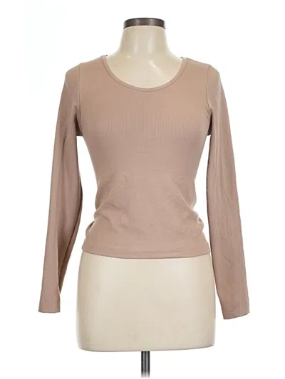 Pre-owned Just Be ... Long Sleeve T-shirt In Tan