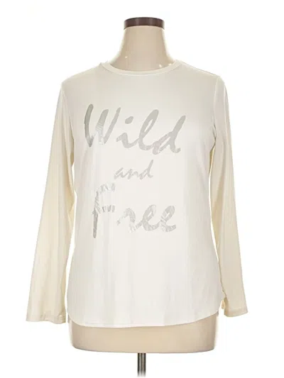 Pre-owned Just Be ... Long Sleeve T-shirt In White