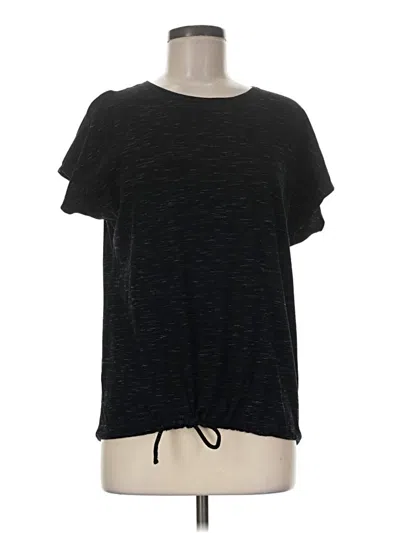 Pre-owned Just Be ... Short Sleeve Top Black Crew Neck Tops