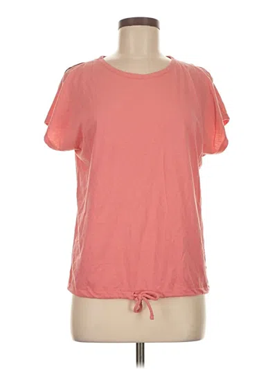 Pre-owned Just Be ... Short Sleeve Top Pink Keyhole Neckline Tops