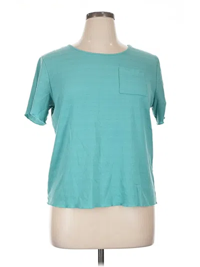 Pre-owned Just Be ... Short Sleeve Top Teal Crew Neck Tops