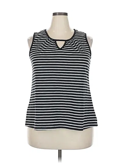Pre-owned Just Be ... Sleeveless Top Black Keyhole Neckline Tops
