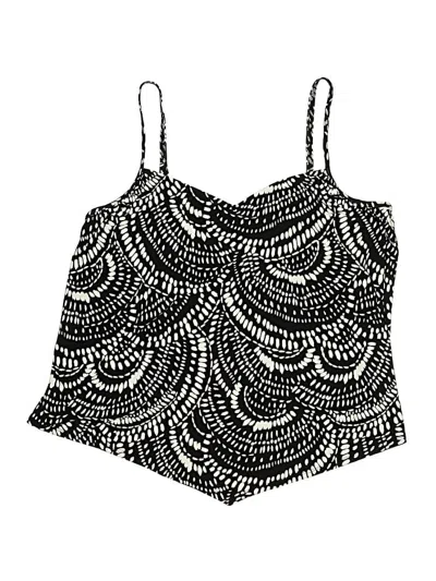 Pre-owned Just Be ... Swimsuit Top Black Paisley Pattern Swimwear