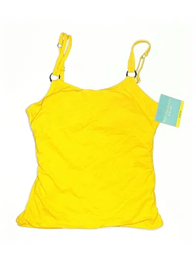 Pre-owned Just Be ... Swimsuit Top Yellow Swimwear