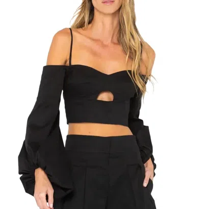 Just Bee Queen Ashton Top In Black