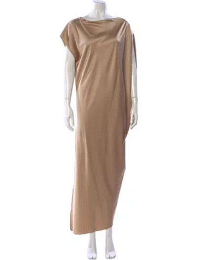 Pre-owned Just Bee Queen Asymmetrical Long Dress In Neutral