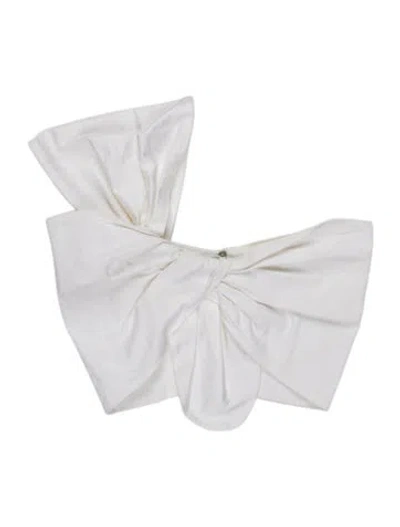 Pre-owned Just Bee Queen Asymmetrical Sleeveless Top In White