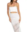 Just Bee Queen Bali Bustier Top In White In White