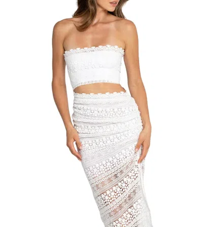 Just Bee Queen Bali Bustier Top In White