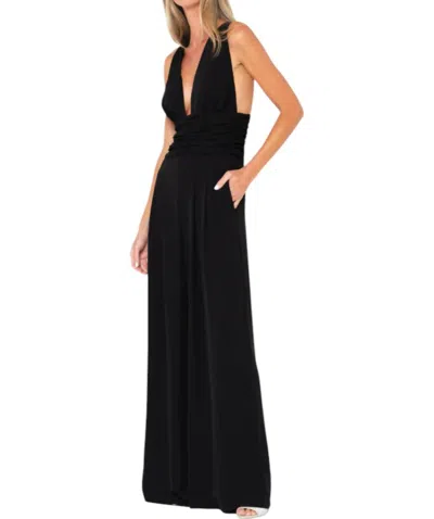 Just Bee Queen Brooke Jumpsuit In Black