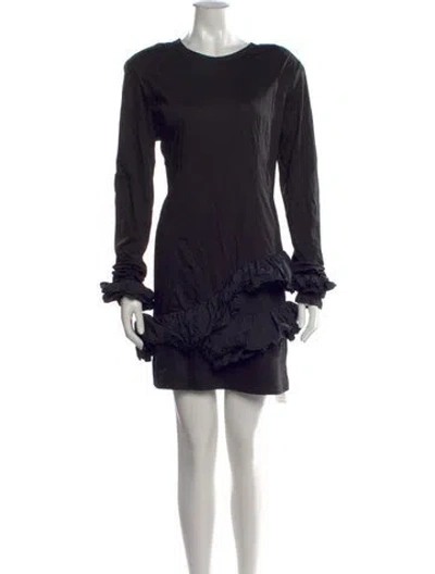 Pre-owned Just Bee Queen Crew Neck Mini Dress In Black