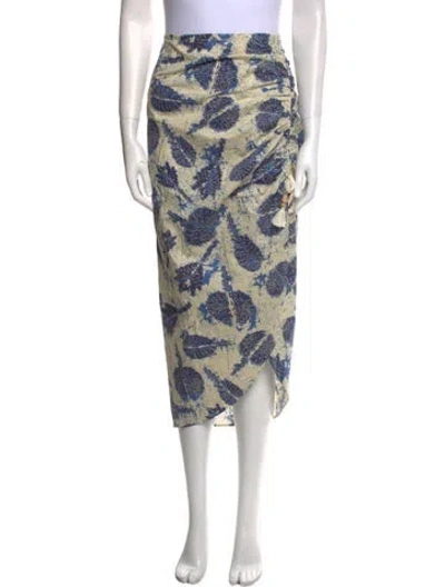 Pre-owned Just Bee Queen Floral Print Midi Length Skirt W/ Tags