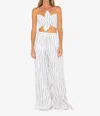 Just Bee Queen Harper Pants In Black/white Stripe In White