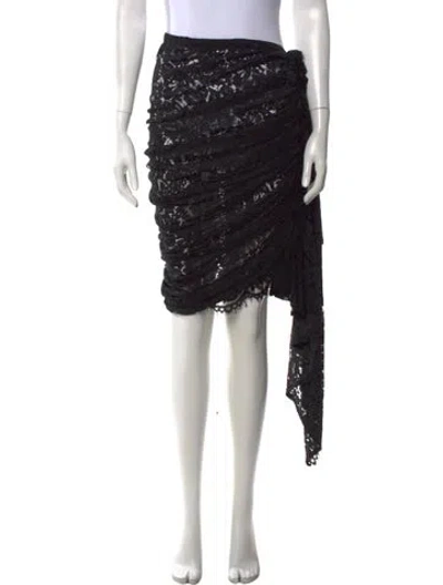 Pre-owned Just Bee Queen Lace Midi Length Skirt W/ Tags In Black