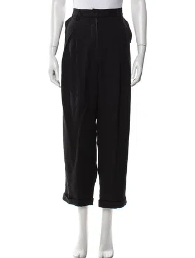 Pre-owned Just Bee Queen Leather Wide Leg Pants W/ Tags In Black
