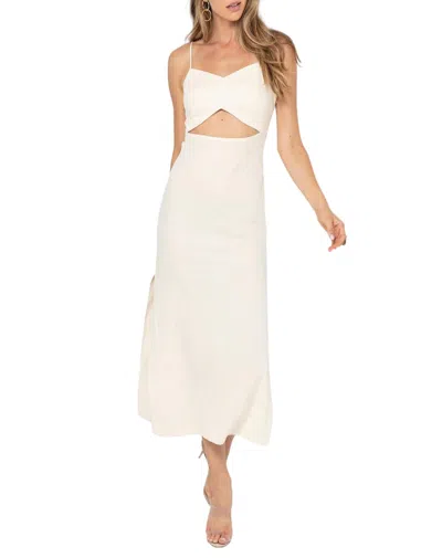 Just Bee Queen Linen Jessie Dress In Vanilla In Beige