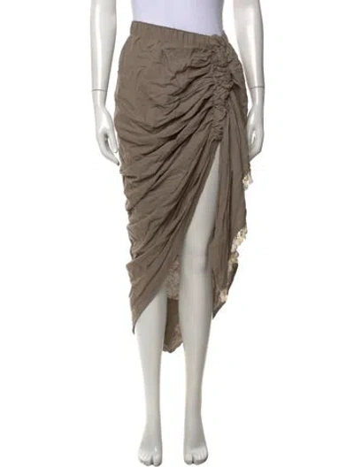 Pre-owned Just Bee Queen Linen Long Skirt In Neutrals