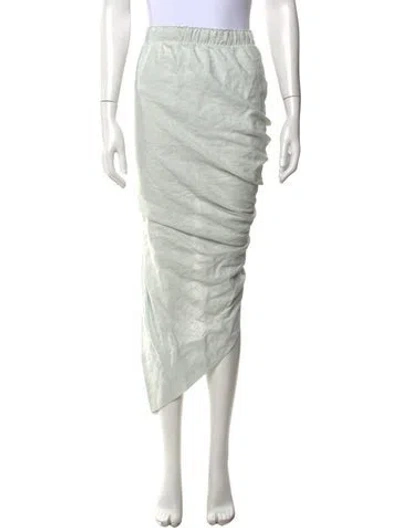 Pre-owned Just Bee Queen Linen Long Skirt In White