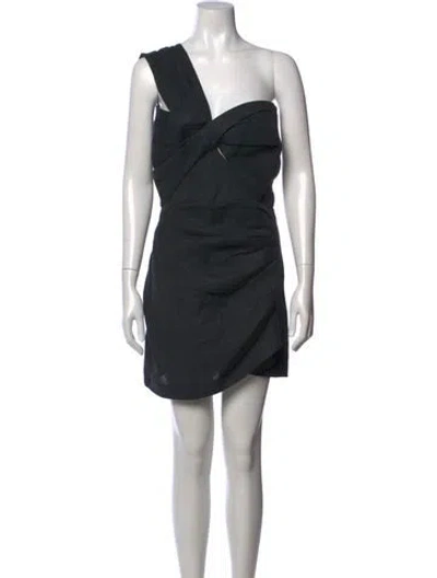 Pre-owned Just Bee Queen Linen Mini Dress In Black