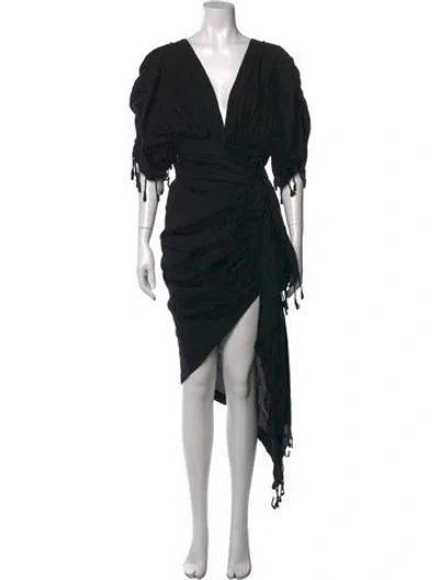 Pre-owned Just Bee Queen Linen Mini Dress W/ Tags In Black