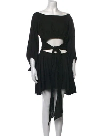 Pre-owned Just Bee Queen Linen Mini Dress W/ Tags In Black