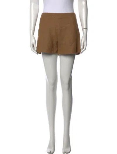 Pre-owned Just Bee Queen Linen Mini Shorts In Brown
