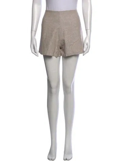 Pre-owned Just Bee Queen Linen Mini Shorts W/ Tags In Neutrals